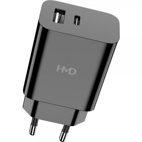 HMD Dual Port -seinälaturi 30W, musta