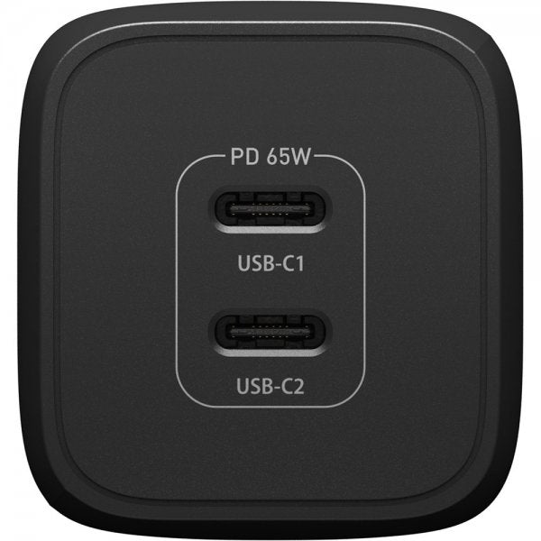 Otterbox Dual Port Wall Charger 65W USB-C GaN, musta
