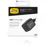 Otterbox Dual Port Wall Charger 65W USB-C GaN, musta