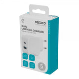 Deltaco Dual USB-seinälaturi