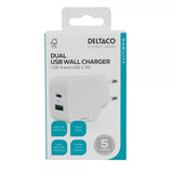 Deltaco Dual USB-seinälaturi