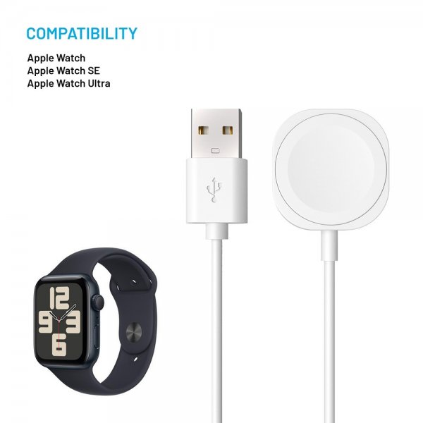Fixed Apple Watch USB-A -laturi, 1 m