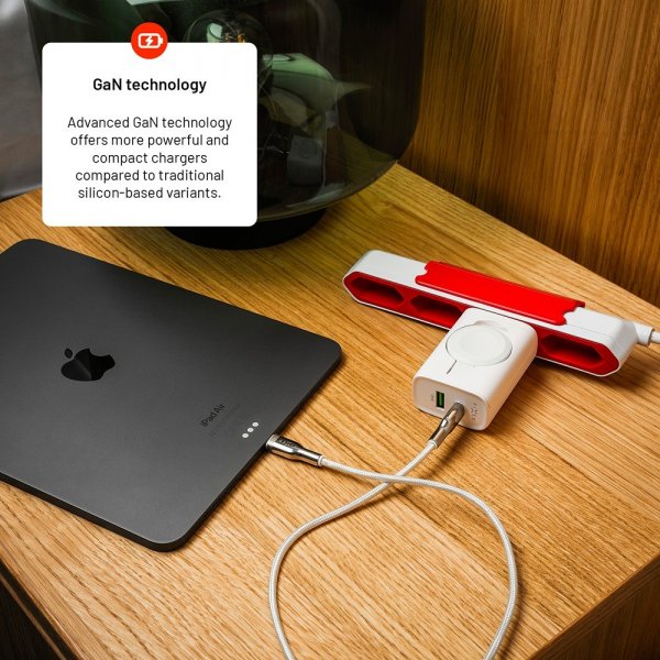 Fixed GaN-laturi 33W Apple Watch/USB-C/USB-A