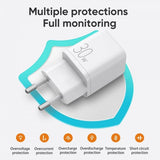 Joyroom Laturi JR-QP303 USB-C+USB-A 30W