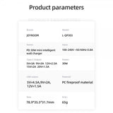 Joyroom Laturi JR-QP303 USB-C+USB-A 30W