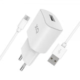 Xqisit-laturi Micro USB -kaapelilla, valkoinen