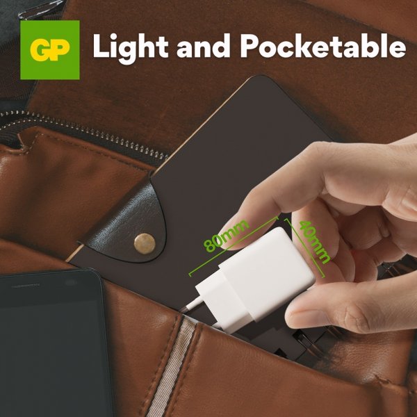 GP-laturi PD 20W USB-A + USB-C