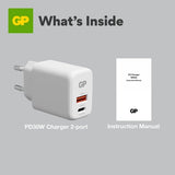 GP-laturi PD 30W USB-A + USB-C