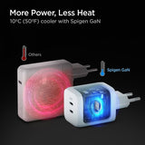 Spigen Laturi PowerArc ArcStation Pro GaN Dual Port 65W Valkoinen