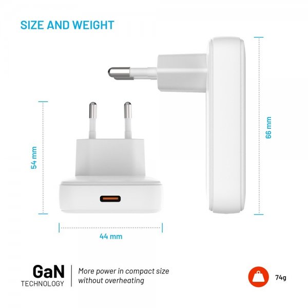 Fixed Laturi Slim GaN 30W 1xUSB-C