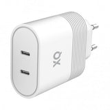 Xqisit-matkalaturi, kaksi USB-C PD 40W, valkoinen
