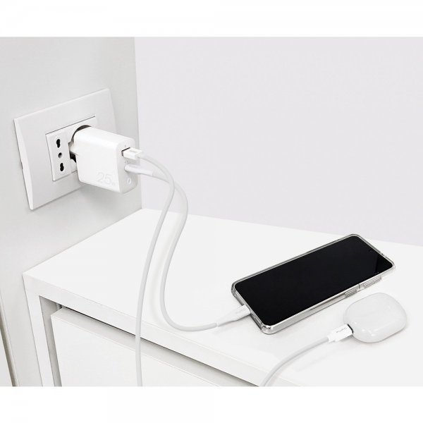 Puro USB-A + USB-C -seinälaturi, 25 W