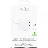 Puro USB-A + USB-C -seinälaturi, 25 W