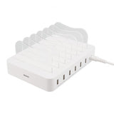 Deltaco Latausasema 50W 6xUSB-A Valkoinen