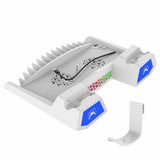 Ipega-latausasema tuulettimella ja pelisäilytyksellä PS5/PS5 Slim -konsolille