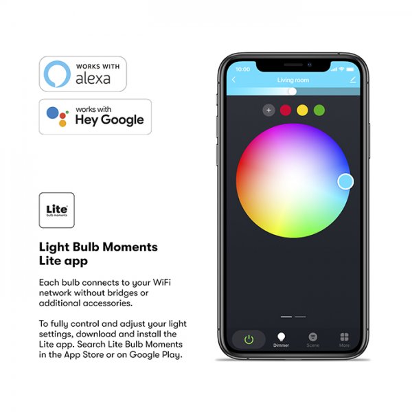 Lite bulb moments White & Color Ambiance (RGB) E27 Lamppu