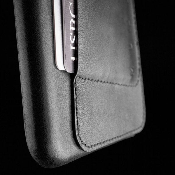 Mujjo iPhone 6/6S Plus Täysnahkainen Lompakkokotelo Harmaa