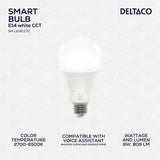 Deltaco Smart Home LED-lamppu E27 WiFi 9W