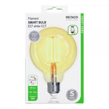 Deltaco Smart Home LED-lamppu Filamentti E27 WiFi G95 5.5W