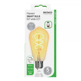 Deltaco Smart Home LED-lamppu Filament E27 WiFi ST64 Spiraali 5.5W