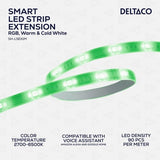 Deltaco Smart Home LED-nauhan jatko RGB 6-pin 1m