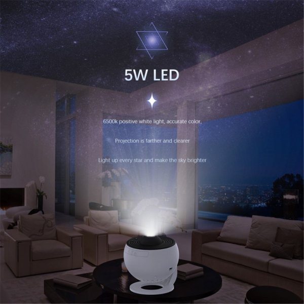 Beline MajesticLine LED-projektori galaksi tähtitaivas pyörivä
