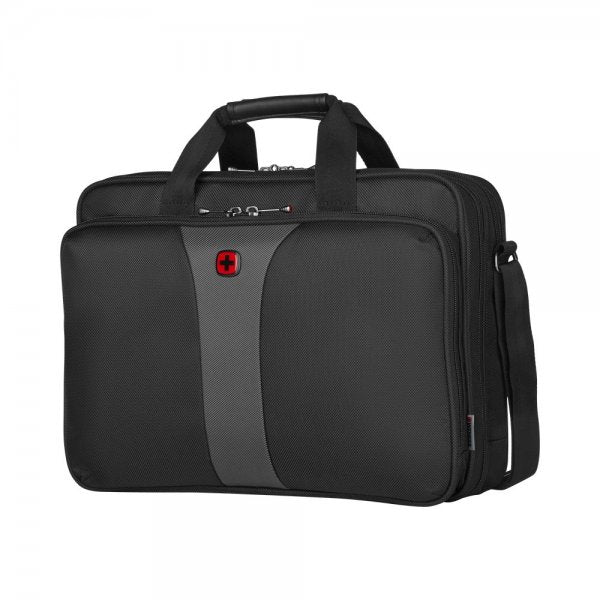 Wenger Legacy 16" Double Gusset -tietokonelaukku, harmaa/musta