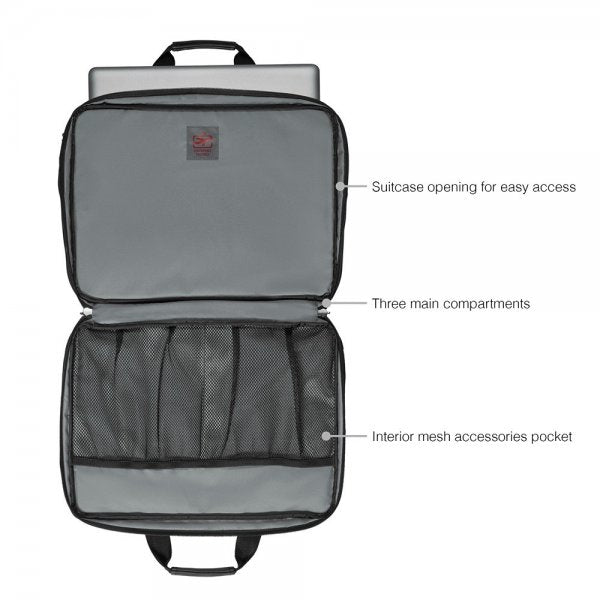 Wenger Legacy 17" Triple Gusset -tietokonelaukku, harmaa/musta