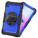 Lenovo Tab M10 Plus (3. sukupolvi) TB125 TB128 Suojakuori hihnalla ja jalustatoiminnolla Sinimusta