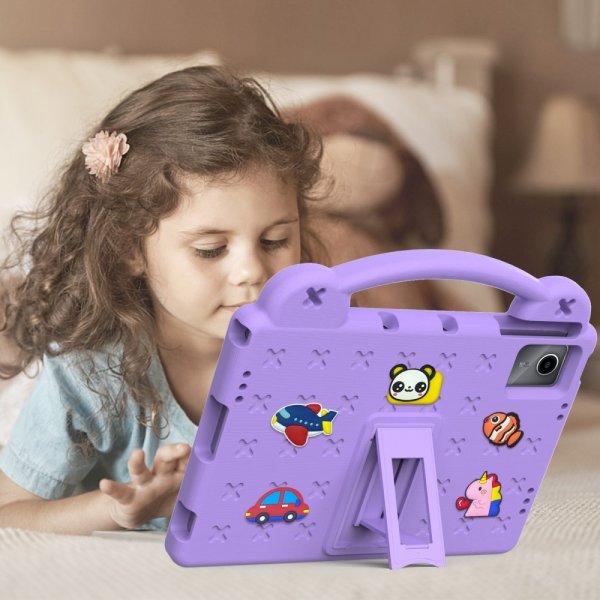 Lenovo Tab M11 TB330 - lastenkuori tarroilla, violetti