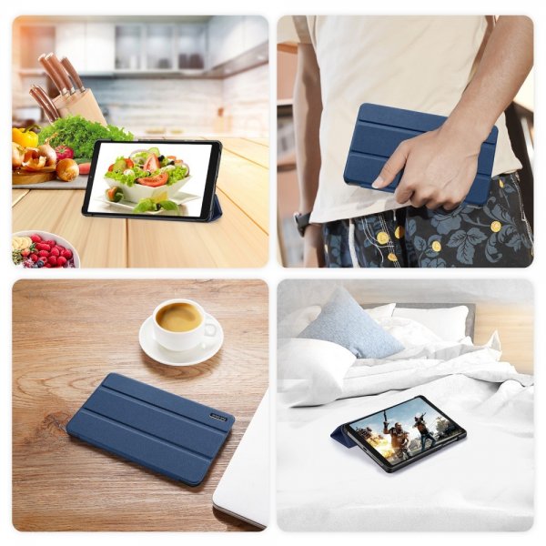 Dux Ducis Lenovo Tab M8 (4. sukupolvi) TB300 -suojakotelo, DOMO-sarja, sininen