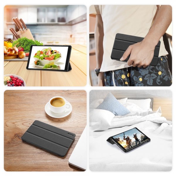 Dux Ducis Lenovo Tab M8 (4. sukupolvi) TB300 -suojakotelo DOMO-sarja Musta