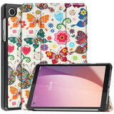 Lenovo Tab M8 (4. sukupolvi) TB300 suojakotelo, värikkäät perhoset -kuvio