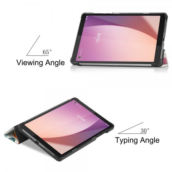 Lenovo Tab M8 (4. sukupolvi) TB300 suojakotelo, värikkäät perhoset -kuvio