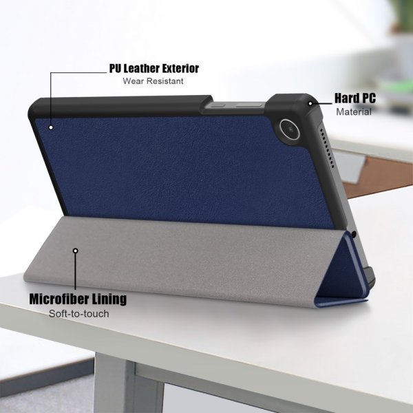 Lenovo Tab M8 (4. sukupolvi) TB300 Fodral Trifold Sininen