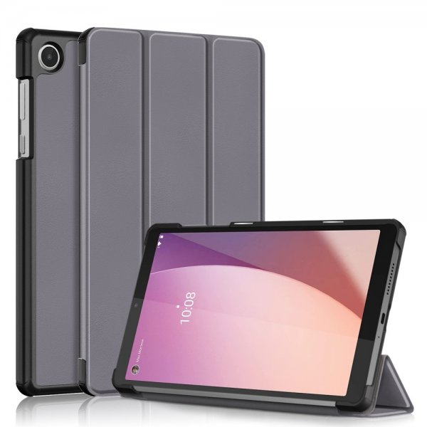 Lenovo Tab M8 (4. sukupolvi) TB300 Kolmiosainen suojakotelo, harmaa