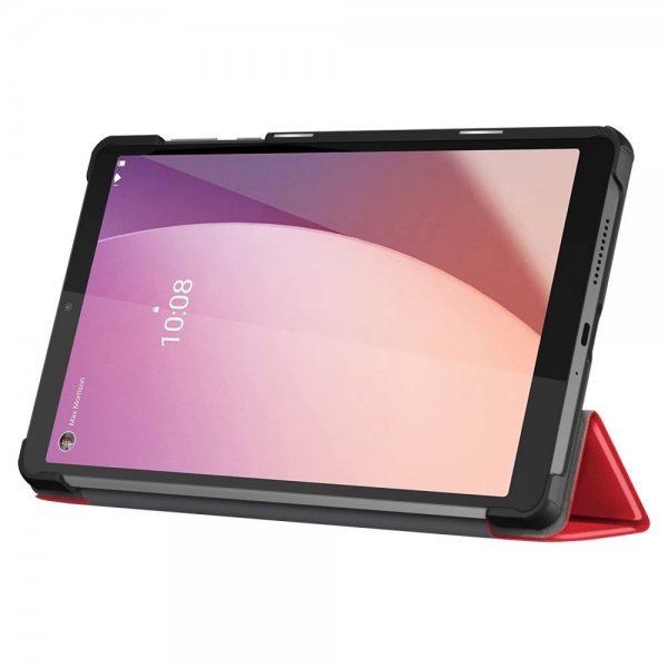 Lenovo Tab M8 (4. sukupolvi) TB300 Kolmiosainen suojakotelo Punainen