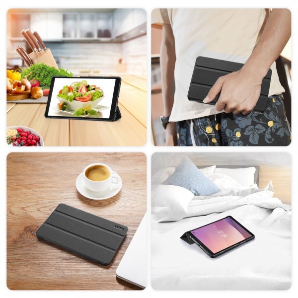 Dux Ducis Lenovo Tab M9 TB310 Fodral DOMO Series Musta