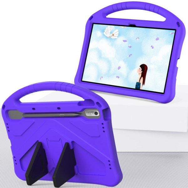 Lenovo Tab P11 Pro (2. sukupolvi) TB132 TB138 Lasten suojakotelo, jossa jalustatoiminto, violetti