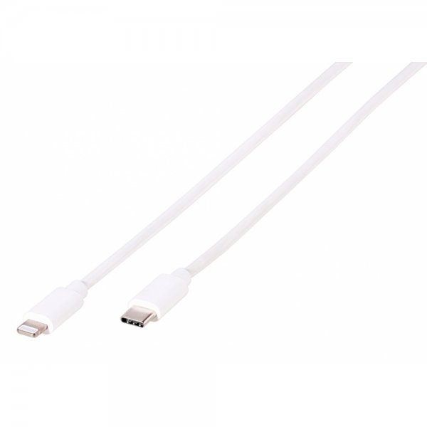 Vivanco Lightning–USB-C-kaapeli, 1,2 m, valkoinen