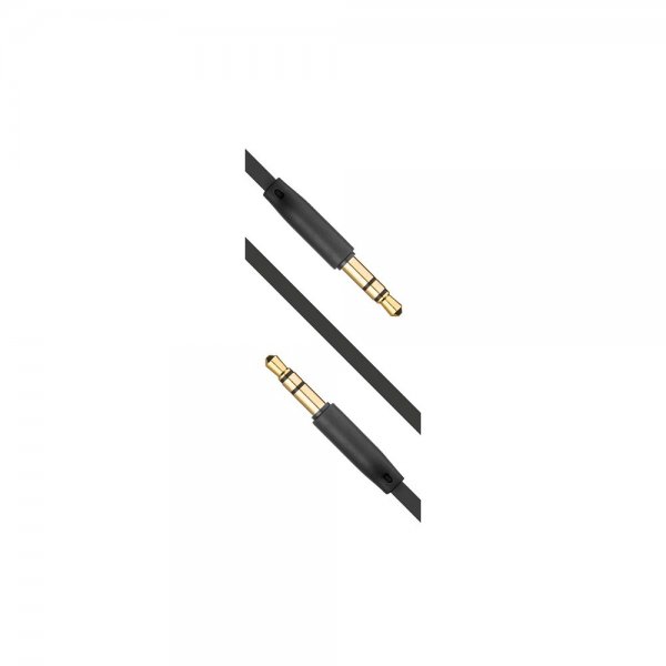 Kiinteä äänikaapeli AUX 3,5 mm 1 m musta