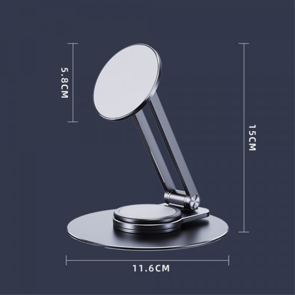 LK-T639 360 kääntyvä magneettinen puhelinteline, musta