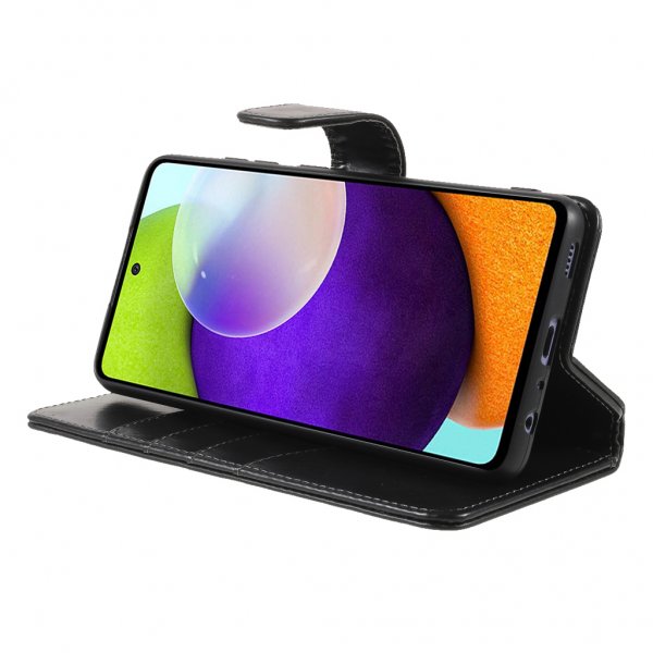 Nordic Covers Samsung Galaxy A52/A52s 5G Essential Leather -suojakotelo, Raven Black