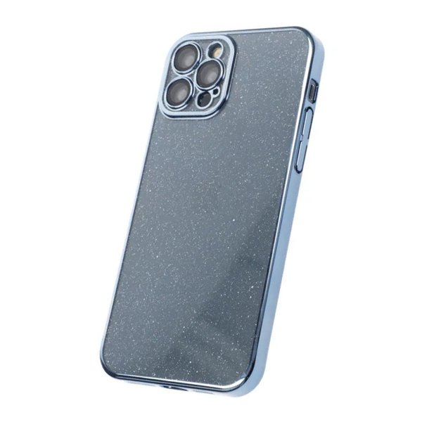 iPhone 12 Pro Glitter Läpinäkyvä Iskunkestävä Kuori Sininen