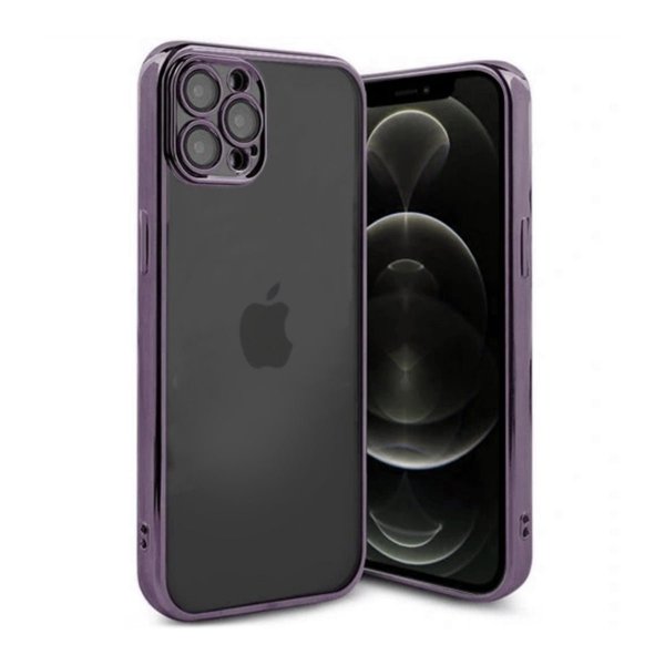 iPhone 12 Pro Kuoret Kimalteleva Läpinäkyvä Iskunkestävä Violetti