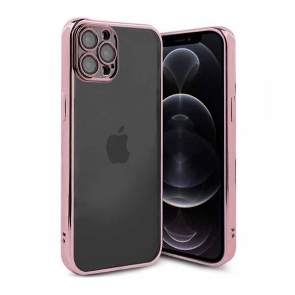 iPhone 12 Pro Kuoret Kimalteleva Läpinäkyvä Iskunkestävä Ruusukulta