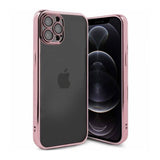 iPhone 12 Pro Kuoret Kimalteleva Läpinäkyvä Iskunkestävä Ruusukulta