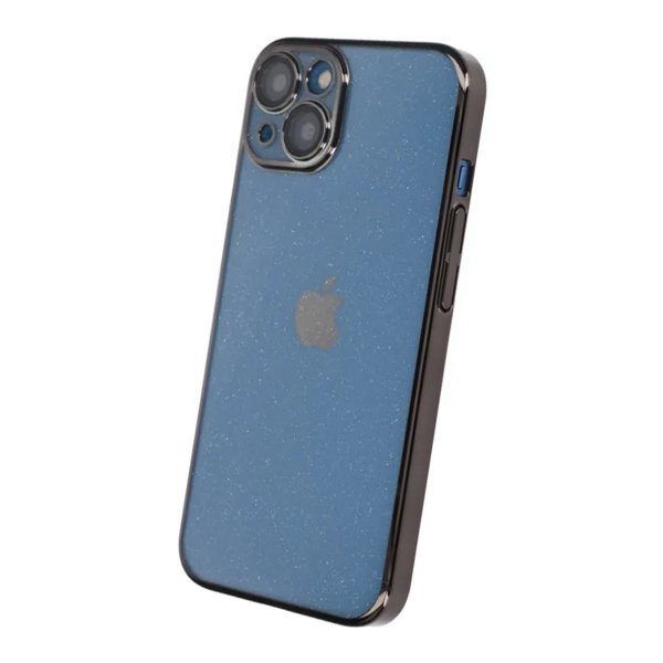 iPhone 13 Kuori Glitter Läpinäkyvä Iskunkestävä Musta