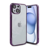 iPhone 15 Kuoret Kimalteleva Läpinäkyvä Iskunkestävä Violetti