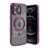 iPhone 12 Pro Max Kuori Glitter Läpinäkyvä MagSafe Violetti